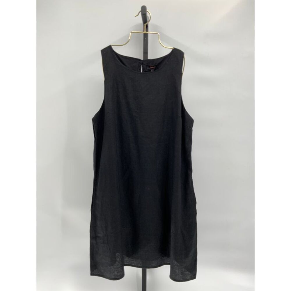 Quince Black Sleeveless Shift Dress
